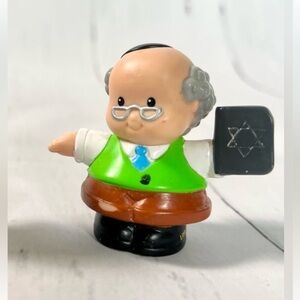 Fisher Price Little People Jewish Hanukkah Grandpa Man with Book